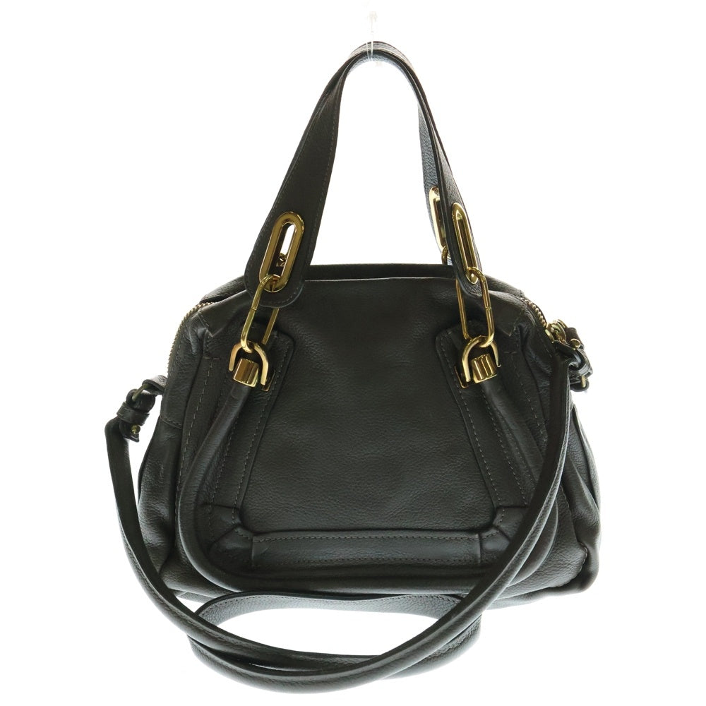 Chloe(クロエ) パラティ 2WAYショルダーバッグ ハンドバッグ ブラウン ゴールド金具 レザー