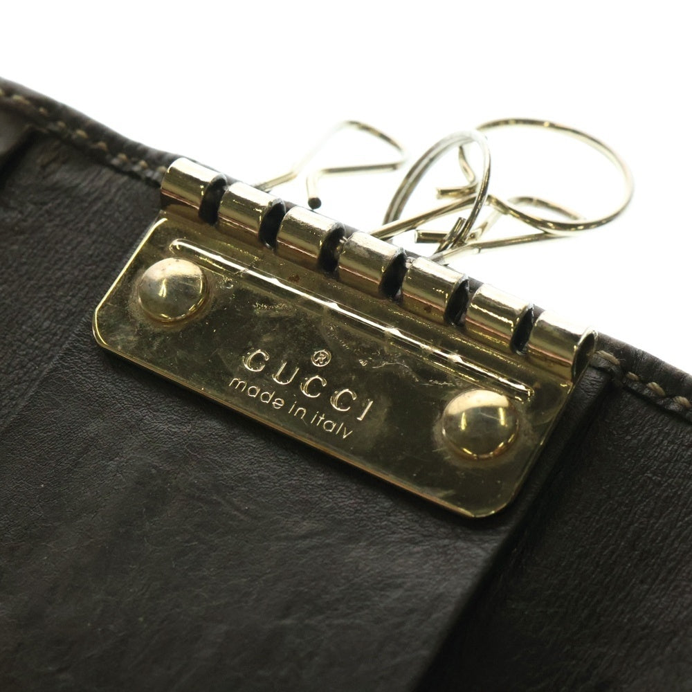 GUCCI(グッチ) GGキャンバス ハート キーケース ブラウン