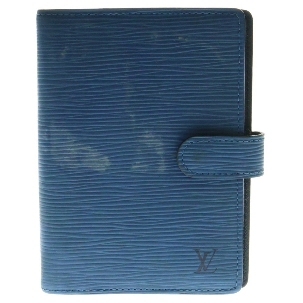 LOUIS VUITTON(ルイヴィトン) アジェンダPM エピレザー M6 システム手帳カバー ブルー R20055 〇
