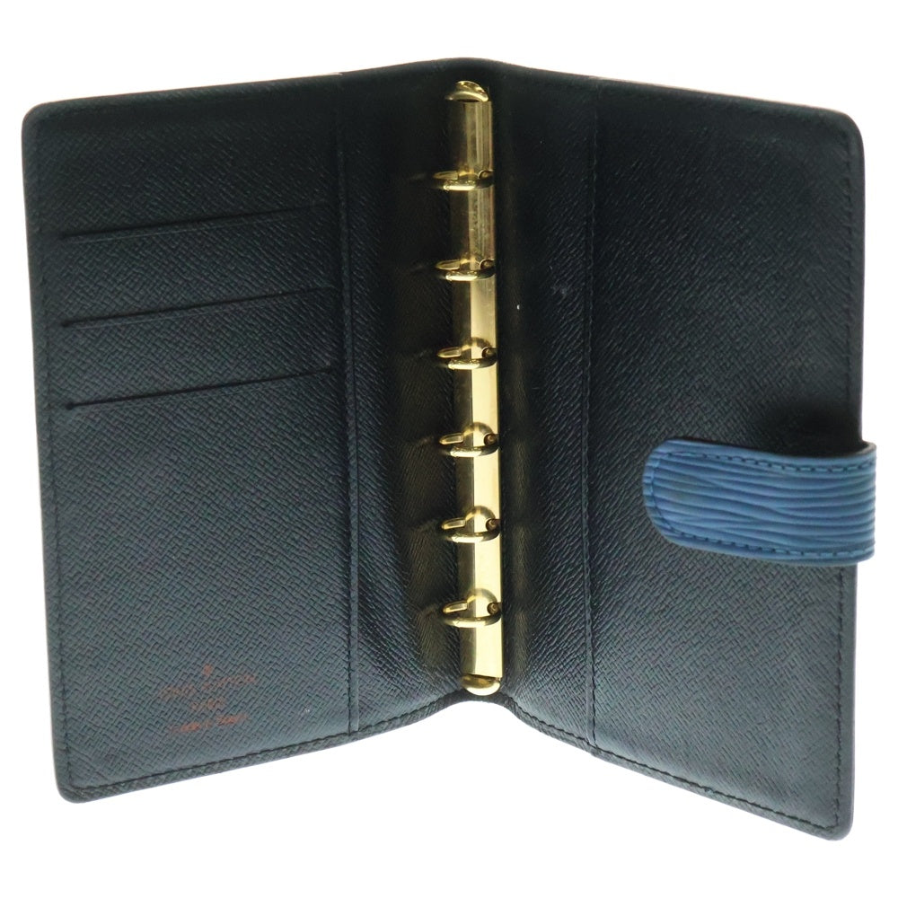 LOUIS VUITTON(ルイヴィトン) アジェンダPM エピレザー M6 システム手帳カバー ブルー R20055 〇