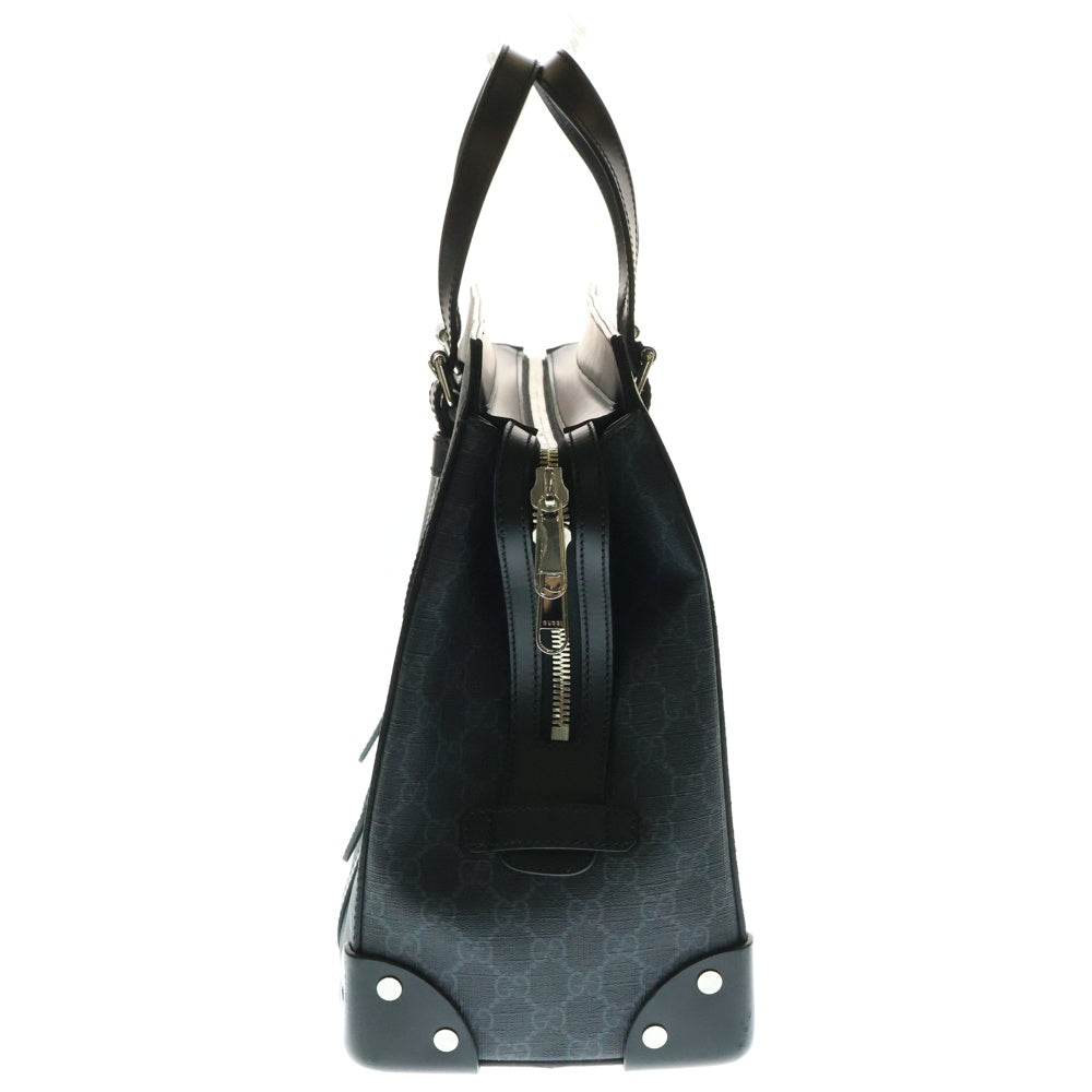 GUCCI(グッチ) GGスプリーム レザーハンドバッグ ブラック 626356