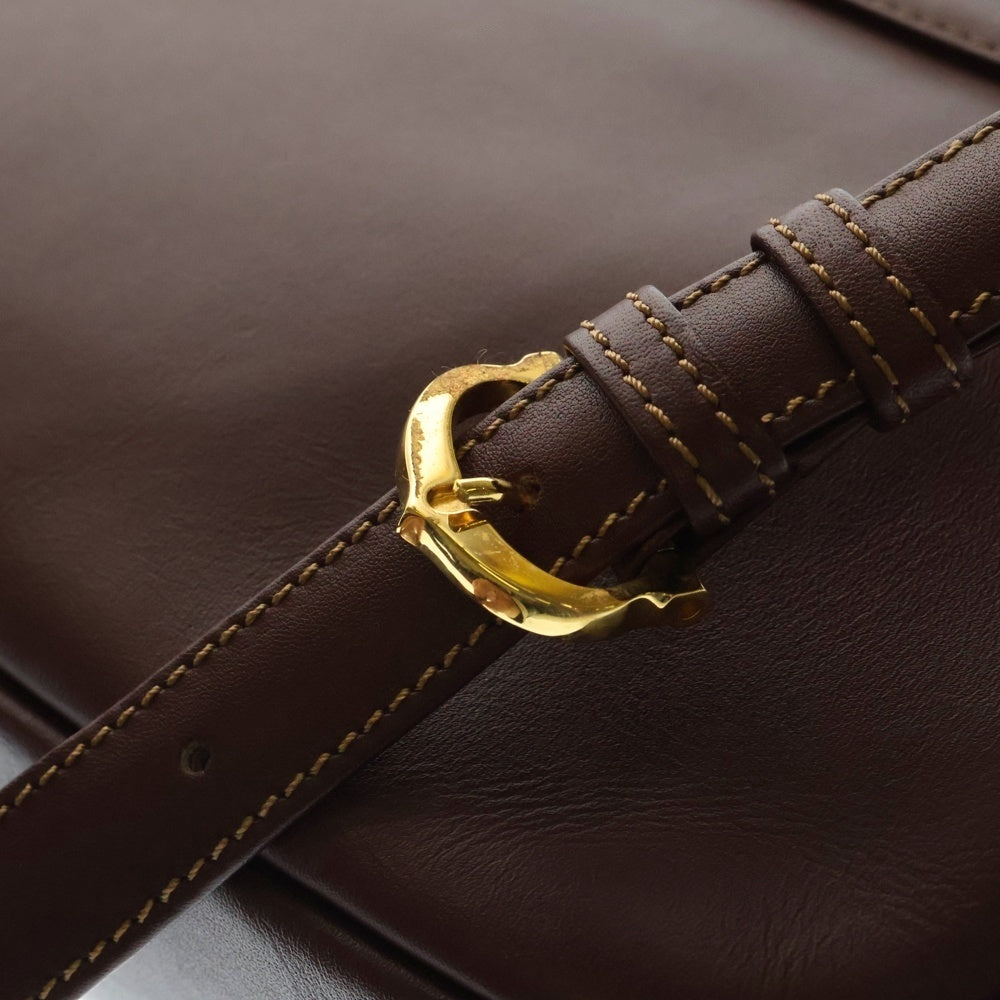 Cartier(カルティエ) マストライン ショルダーバッグ レッド ボルドー レザー ゴールド金具