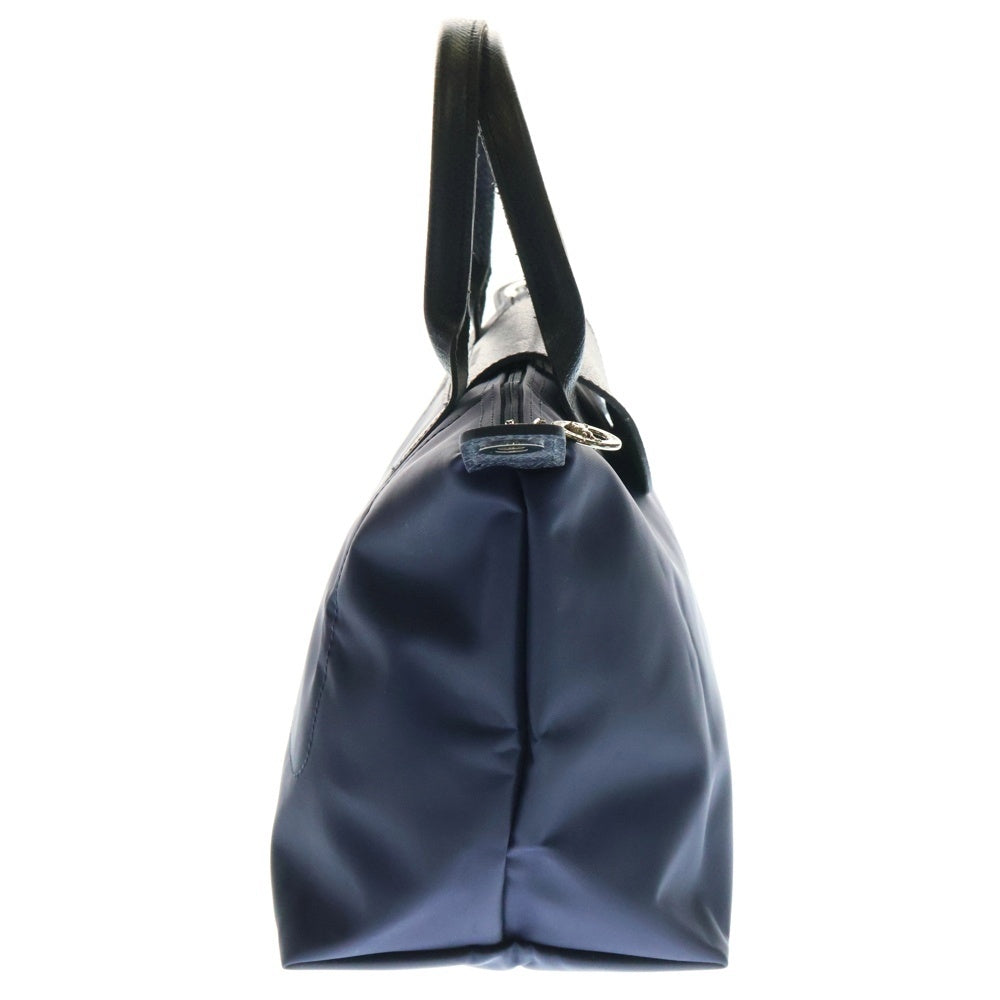 LONGCHAMP(ロンシャン) プリアージュ ロゴ刺繍 ナイロン レザー 2WAY ハンド ショルダーバッグ ネイビー 〇