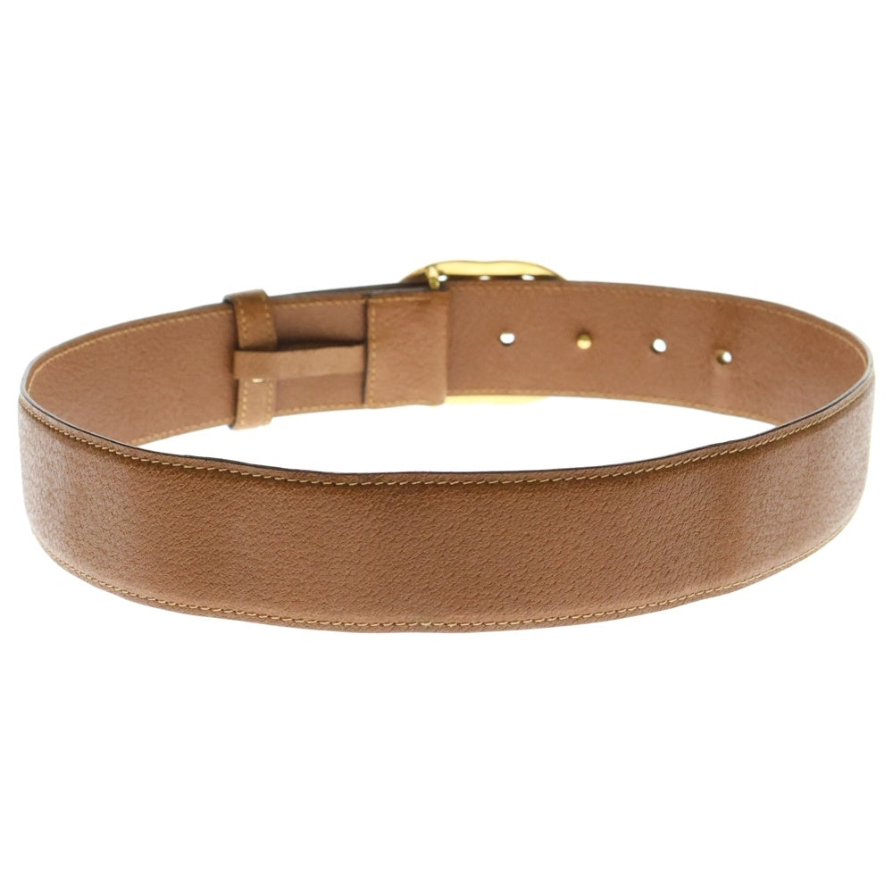 GUCCI(グッチ) インターロッキングG ベルト ブラウン ゴールド金具 レザー 037・01/13・1510