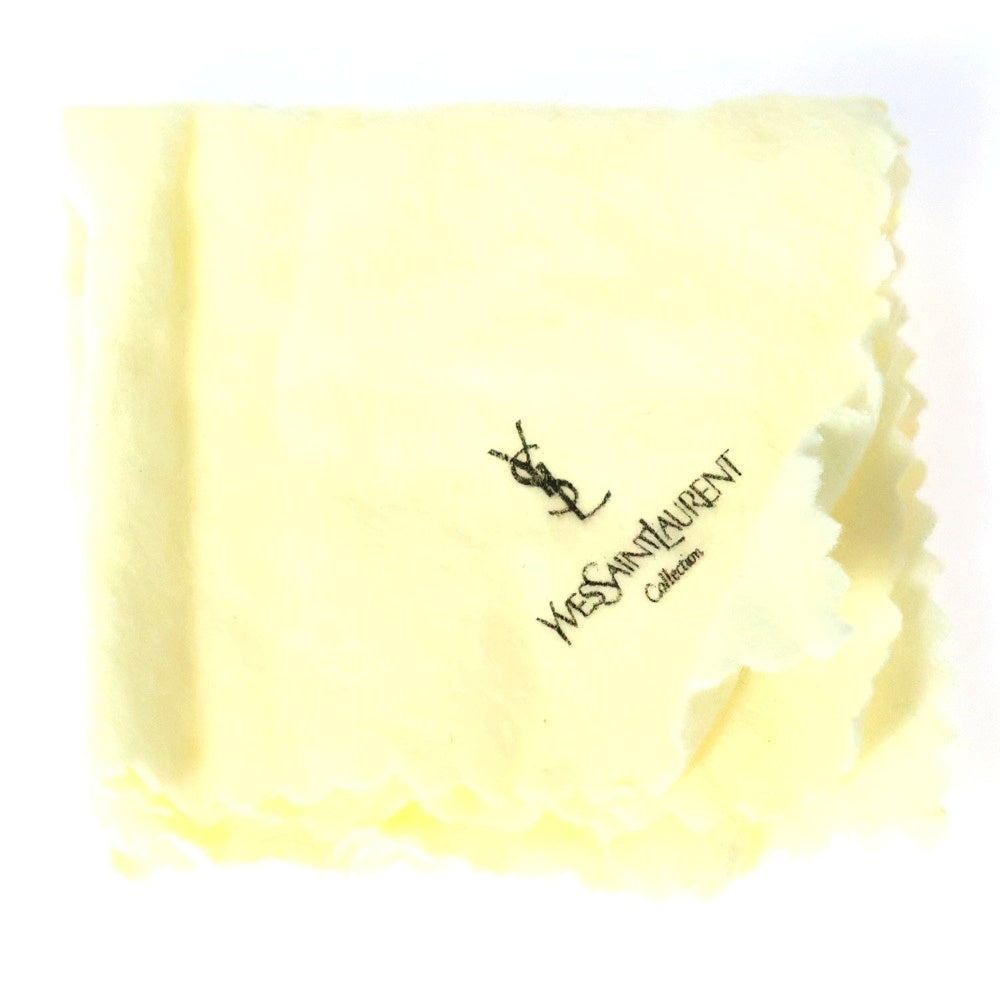 YVES SAINT LAURENT(イヴサンローラン) YSL ラインストーン カサンドラロゴ ピンバッジ ブローチ ゴールド GP