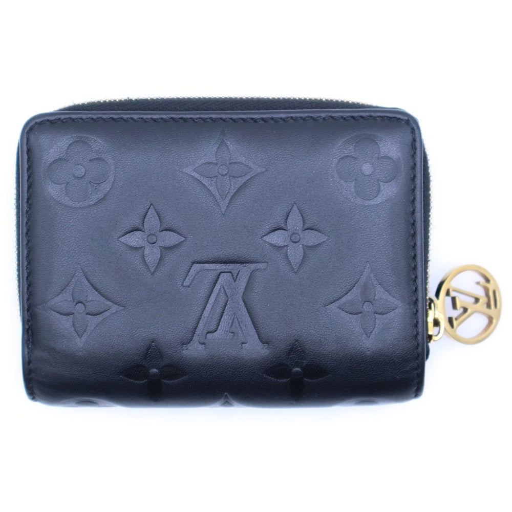 LOUIS VUITTON(ルイヴィトン) モノグラム ポルトフォイユ・ルー コンパクトウォレット 二つ折り財布 ブラック ノワール ゴールド金具 レザー M81599