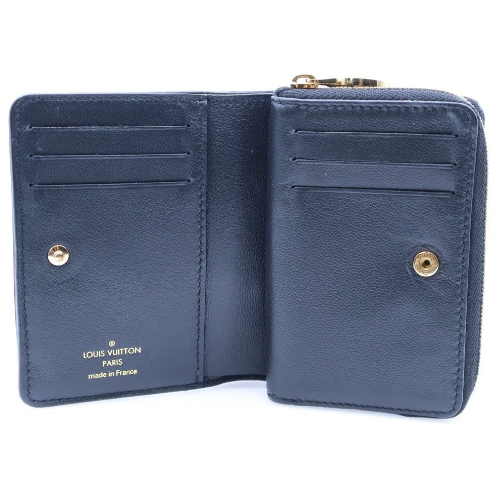 LOUIS VUITTON(ルイヴィトン) モノグラム ポルトフォイユ・ルー コンパクトウォレット 二つ折り財布 ブラック ノワール ゴールド金具 レザー M81599
