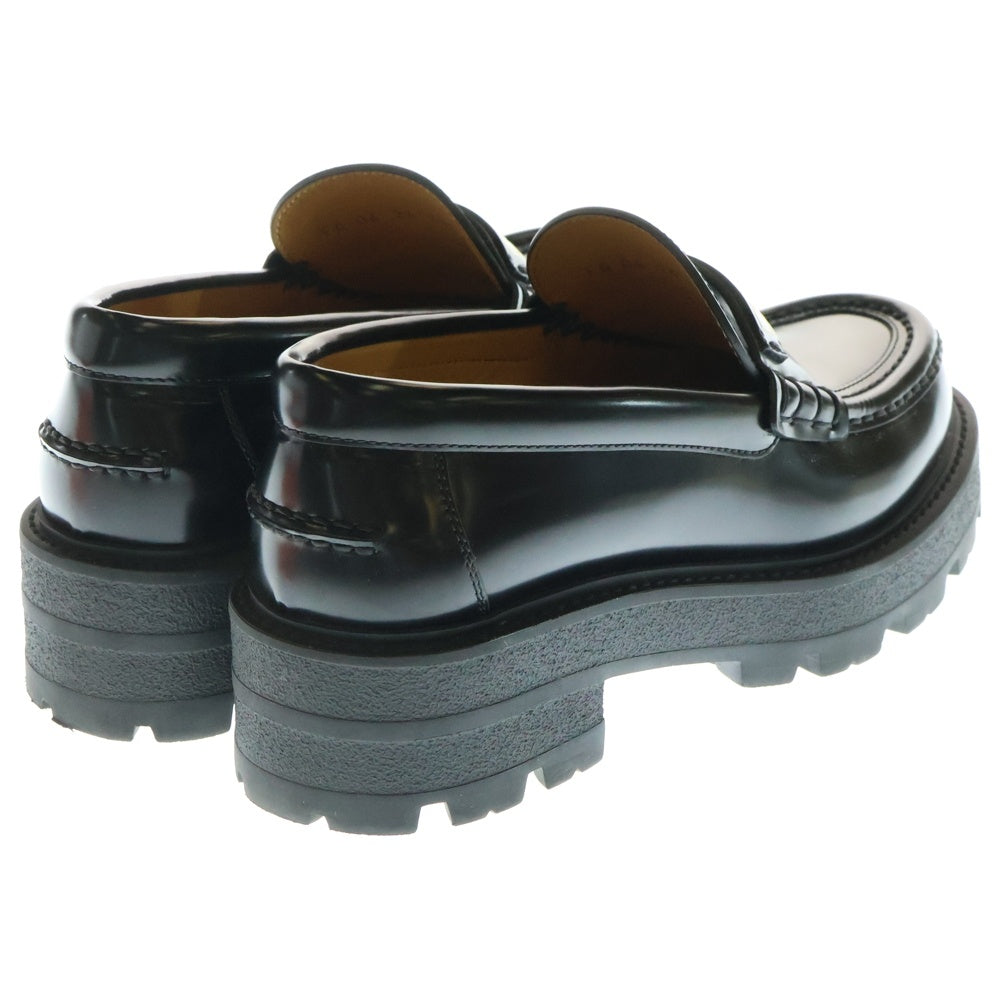 Christian Dior(クリスチャンディオール) ロゴパッチ プラットフォーム 厚底 ローカットシューズ ローファー ブラック レディース KDB862ACA900365