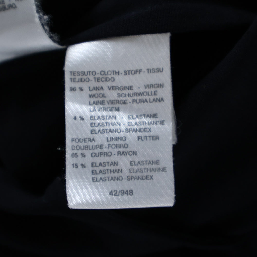 Max Mara(マックスマーラ) ウール ピークドラペル 1B テーラードジャケット ネイビー レディース