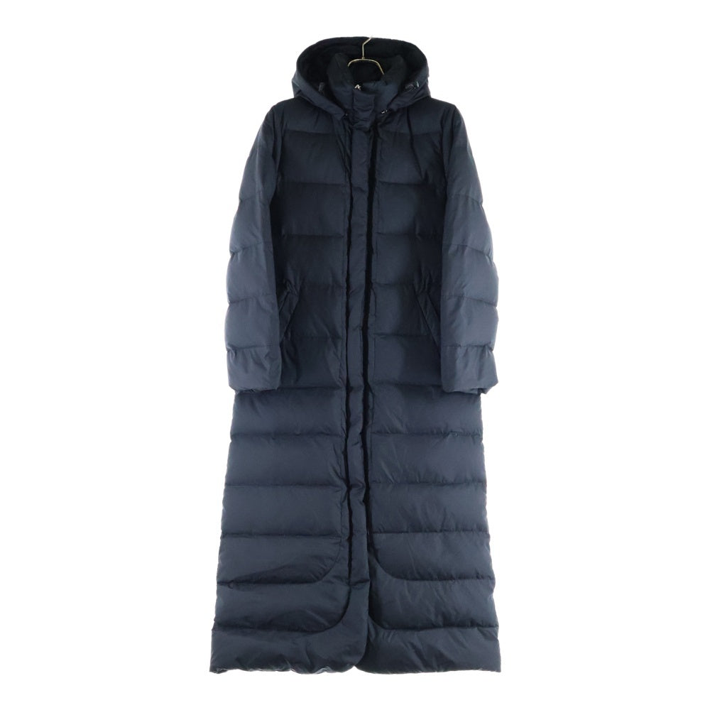 MONCLER(モンクレール) ヴァレンタイン ヴァレンティーヌ フーデッド ジップアップ ロング ダウンジャケット コート ブラック レディース 49351-90-69950