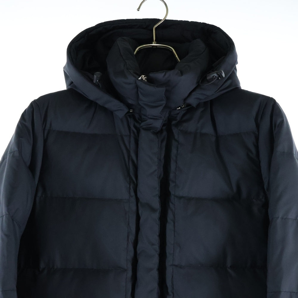 MONCLER(モンクレール) ヴァレンタイン ヴァレンティーヌ フーデッド ジップアップ ロング ダウンジャケット コート ブラック レディース 49351-90-69950
