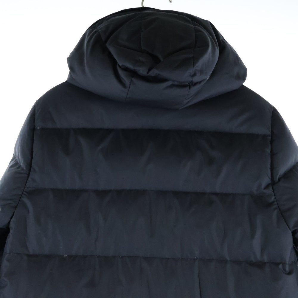 MONCLER(モンクレール) ヴァレンタイン ヴァレンティーヌ フーデッド ジップアップ ロング ダウンジャケット コート ブラック レディース 49351-90-69950