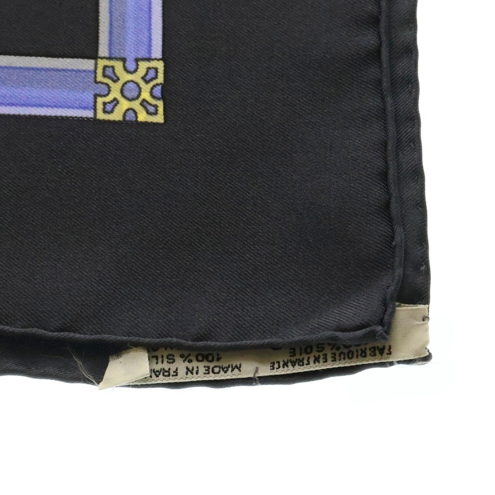HERMES(エルメス) カレ90 LES MUSEROLLES スカーフ グレー シルク