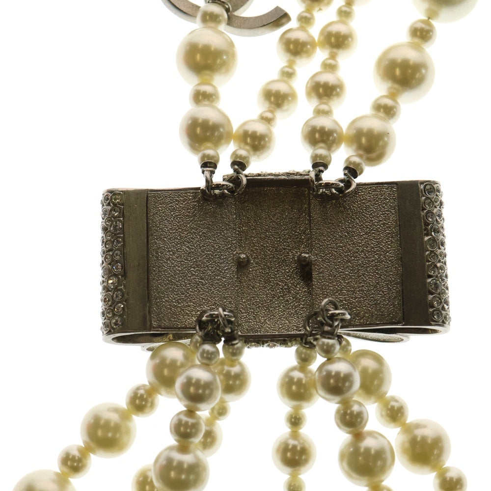 CHANEL(シャネル) ココマーク フェイクパール ネックレス ペンダント シルバー金具 13B