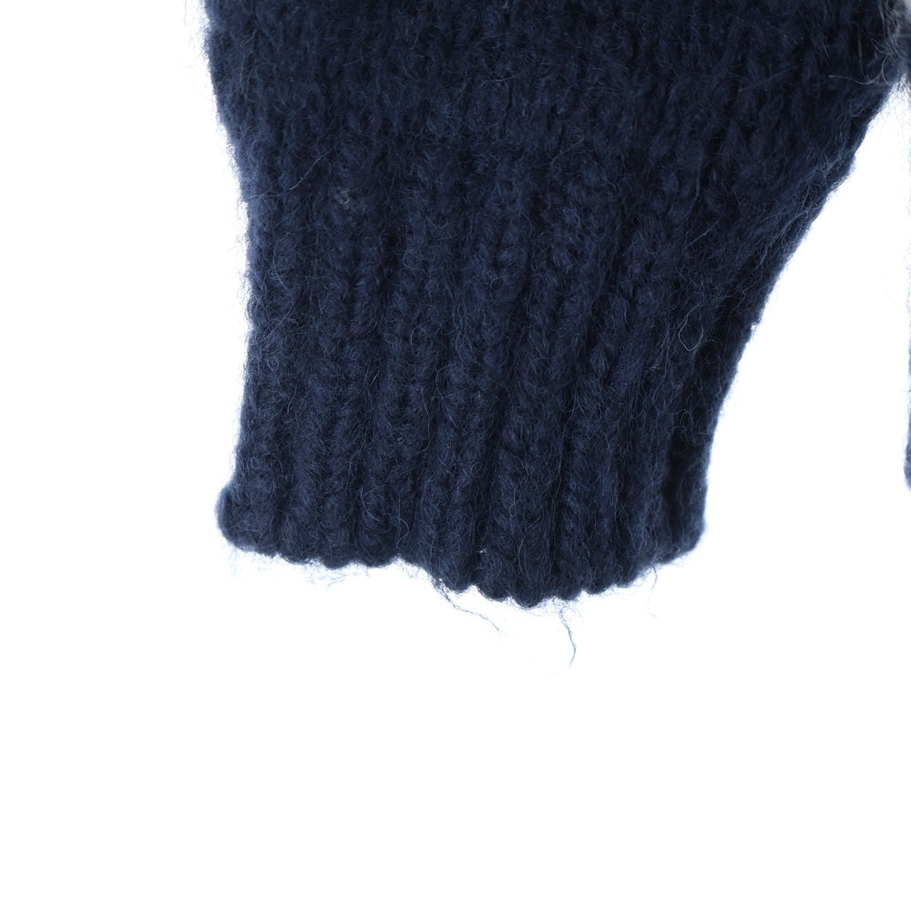 BATONER(バトナ―) 21AW MOHAIR NORDIC CREW NECK CARDIGAN ノルディック総柄 モヘヤ アルパカ混 ウール クルーネック ニット カーディガン ネイビー レディース BN-21FL-052