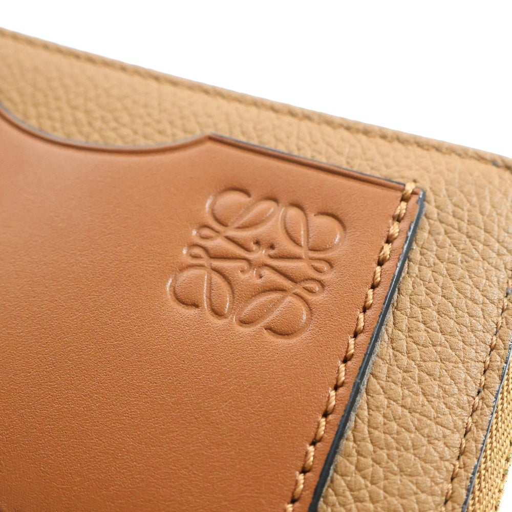 LOEWE(ロエベ) アナグラム フラグメントケース カードケース 小物入れ ブラウンゴールド金具 レザー