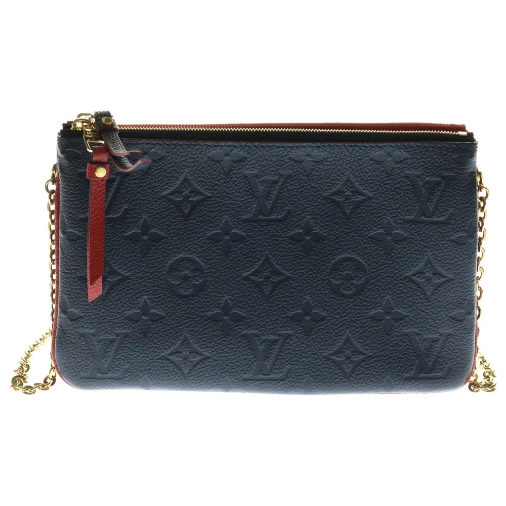LOUIS VUITTON(ルイヴィトン) モノグラムアンプラント ポシェットドゥーブルジップ マリーヌルージュ チェーン ショルダーバッグ M63916