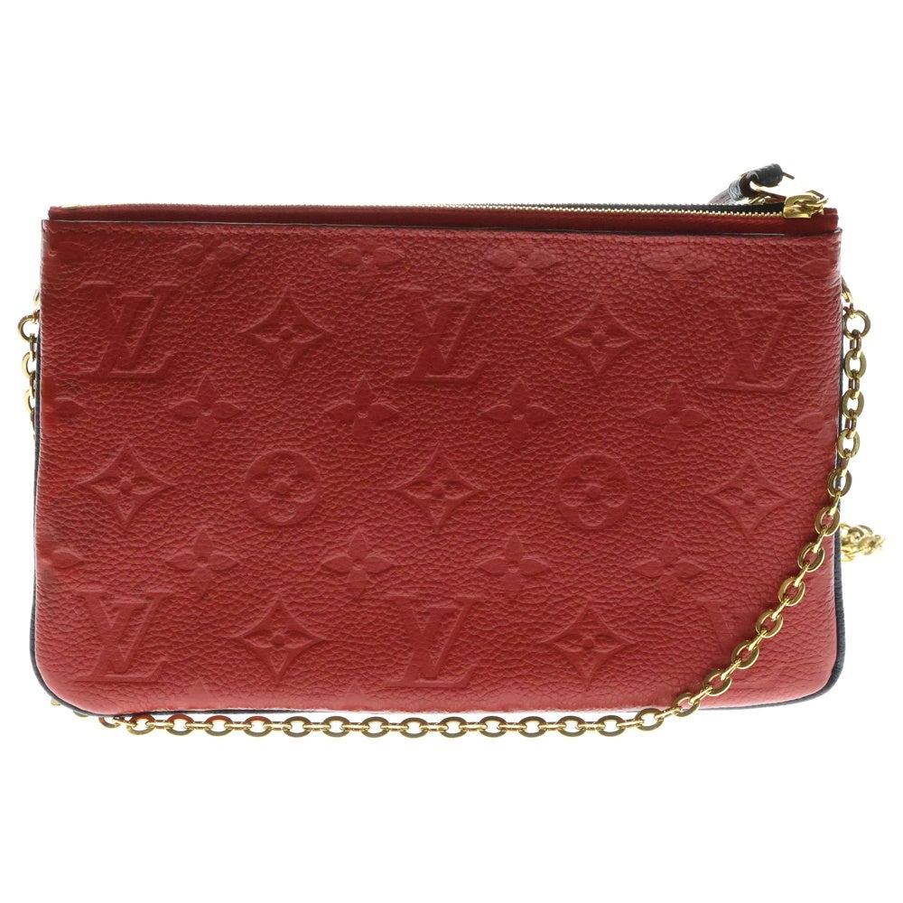 LOUIS VUITTON(ルイヴィトン) モノグラムアンプラント ポシェットドゥーブルジップ マリーヌルージュ チェーン ショルダーバッグ M63916