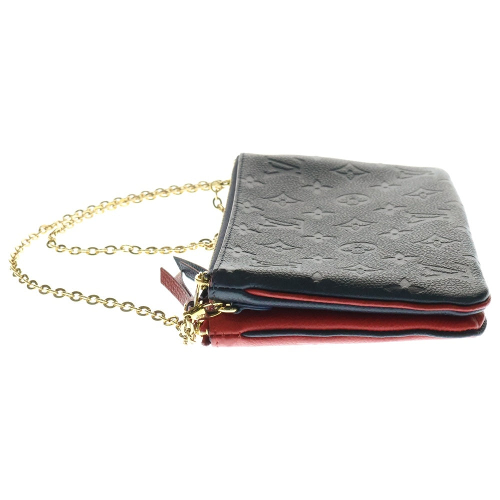 LOUIS VUITTON(ルイヴィトン) モノグラムアンプラント ポシェットドゥーブルジップ マリーヌルージュ チェーン ショルダーバッグ M63916