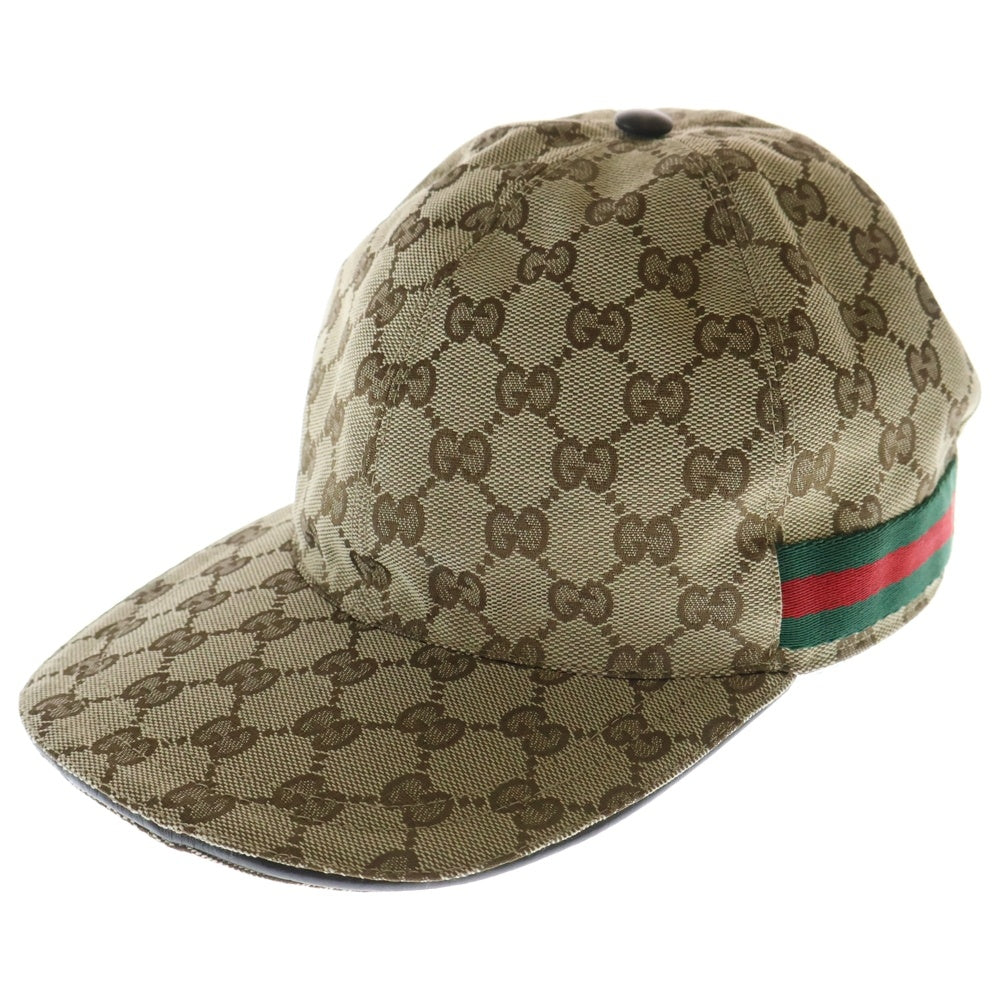 GUCCI(グッチ) GGキャンバス キャップ ブラウン #M 帽子