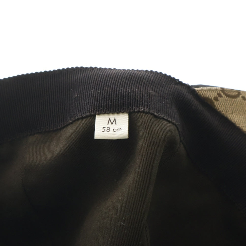 GUCCI(グッチ) GGキャンバス キャップ ブラウン #M 帽子