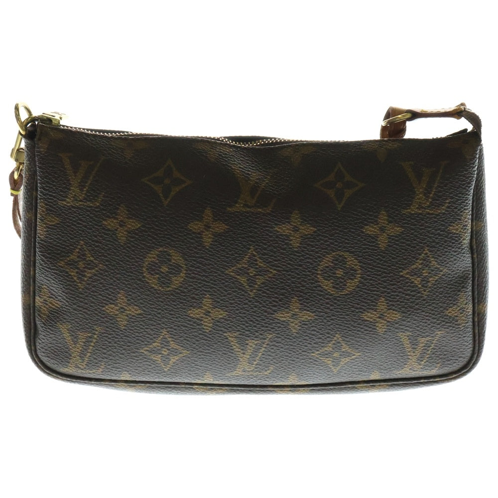 LOUIS VUITTON(ルイヴィトン) モノグラム ポシェットアクセソワール ミニバッグ ハンドバッグ ポーチ ケース ブラウン ゴールド金具 レザー×PVC M51980