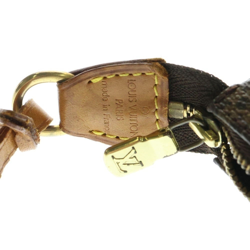 LOUIS VUITTON(ルイヴィトン) モノグラム ポシェットアクセソワール ミニバッグ ハンドバッグ ポーチ ケース ブラウン ゴールド金具 レザー×PVC M51980