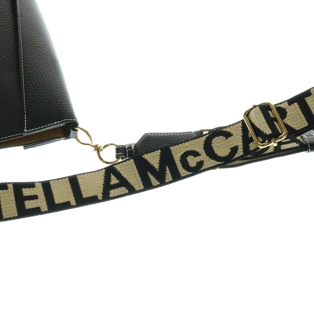 STELLA McCARTNEY(ステラマッカートニー) パンチングロゴ レザーショルダーバッグ ブラック レディース 700073
