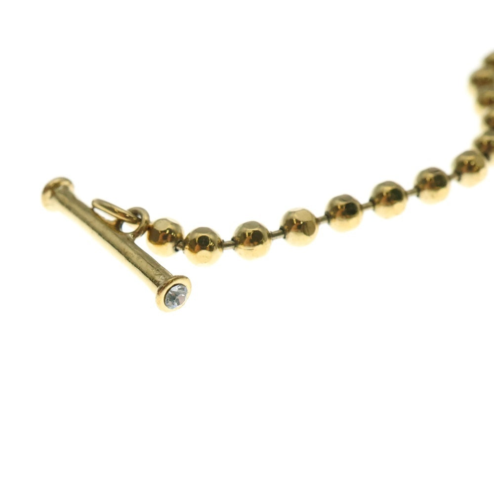 GUESS(ゲス) ハート ロゴ ボールチェーン ネックレス ゴールド