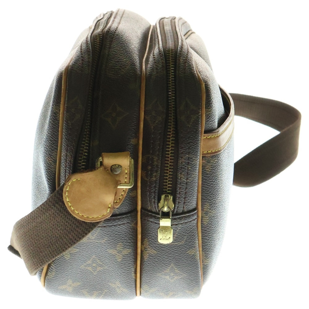 LOUIS VUITTON(ルイヴィトン) リポーターPM モノグラム PVC レザー ショルダーバッグ ゴールド金具 ブラウン M45254