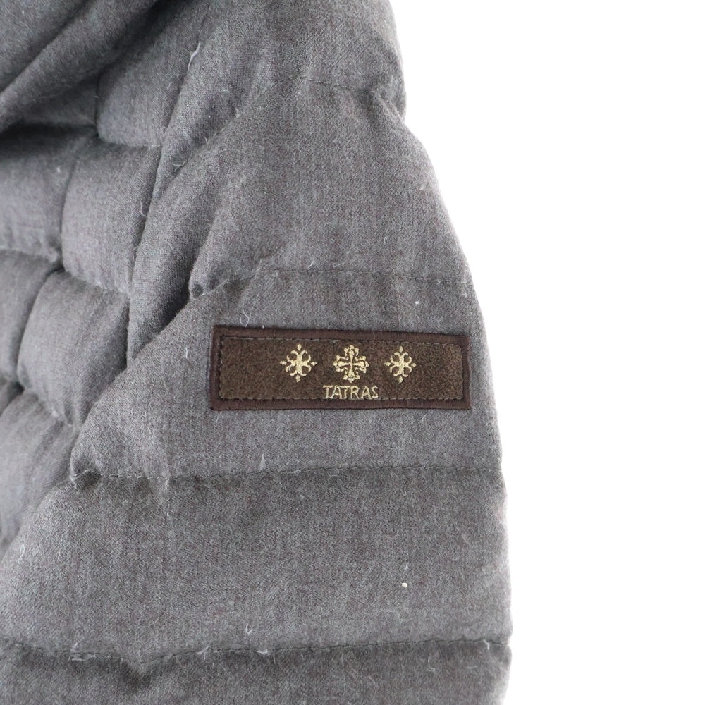 TATRAS(タトラス) 16AW ウール ジップアップ ダウン ロングジャケット コート グレー レディース LTA6FW4216