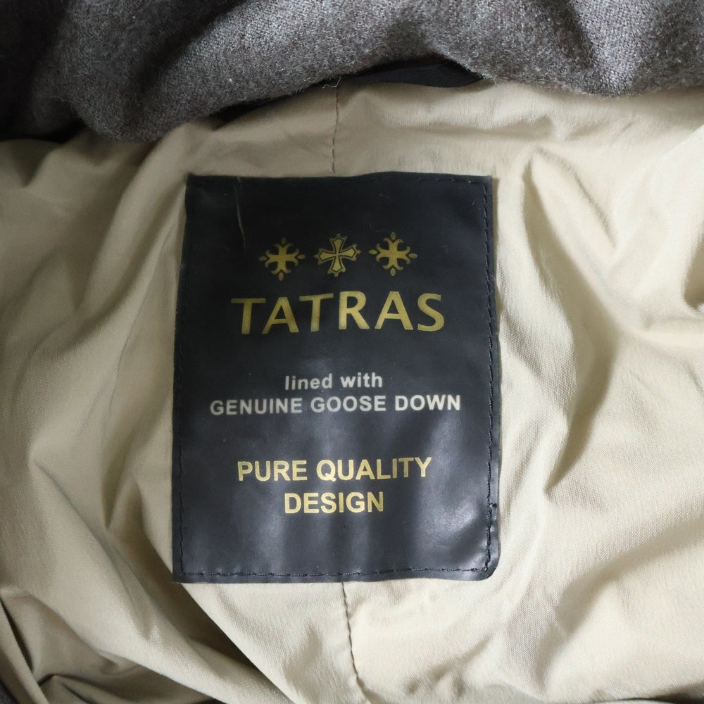 TATRAS(タトラス) 16AW ウール ジップアップ ダウン ロングジャケット コート グレー レディース LTA6FW4216