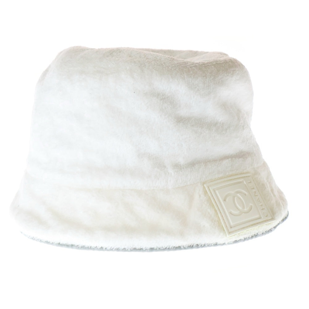 CHANEL(シャネル) ココマーク パイル地コットンバケットハット 帽子 ホワイト レディース