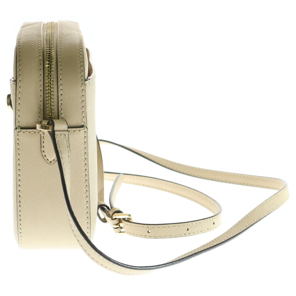 MICHAEL KORS(マイケルコース) ロゴプレート PVC ショルダーバッグ ゴールド金具 ベージュ
