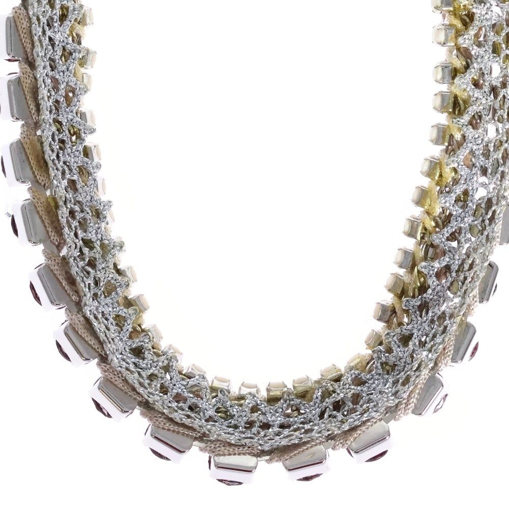 BEAUTY&YOUTH UNITED ARROWS(ビューティーアンドユースユナイテッドアローズ) フェイクパール ビーズ ビジュー装飾 チョーカー ネックレス ホワイト/ピンク レディース