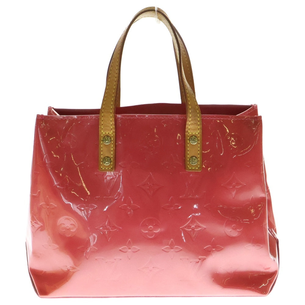 LOUIS VUITTON(ルイヴィトン) モノグラムヴェルニ リードPM フランボワーズ トートバッグ ハンドバッグ パテント×レザー ゴールド金具 ピンク×ブラウン M9132F