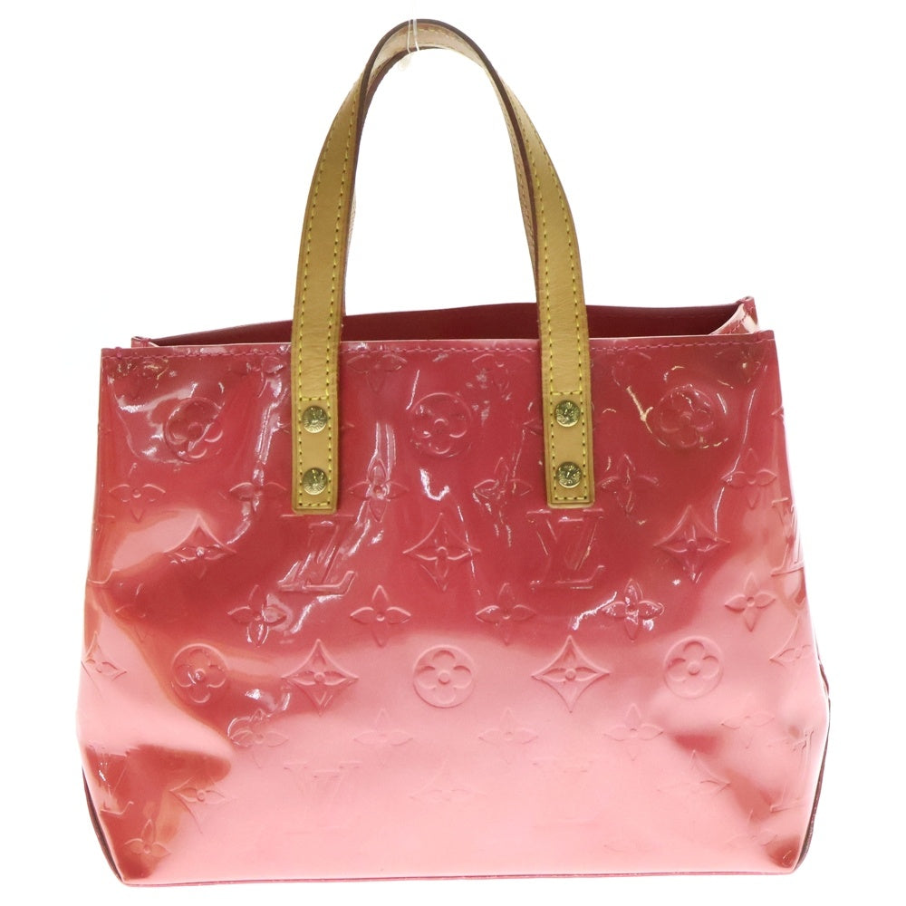 LOUIS VUITTON(ルイヴィトン) モノグラムヴェルニ リードPM フランボワーズ トートバッグ ハンドバッグ パテント×レザー ゴールド金具 ピンク×ブラウン M9132F