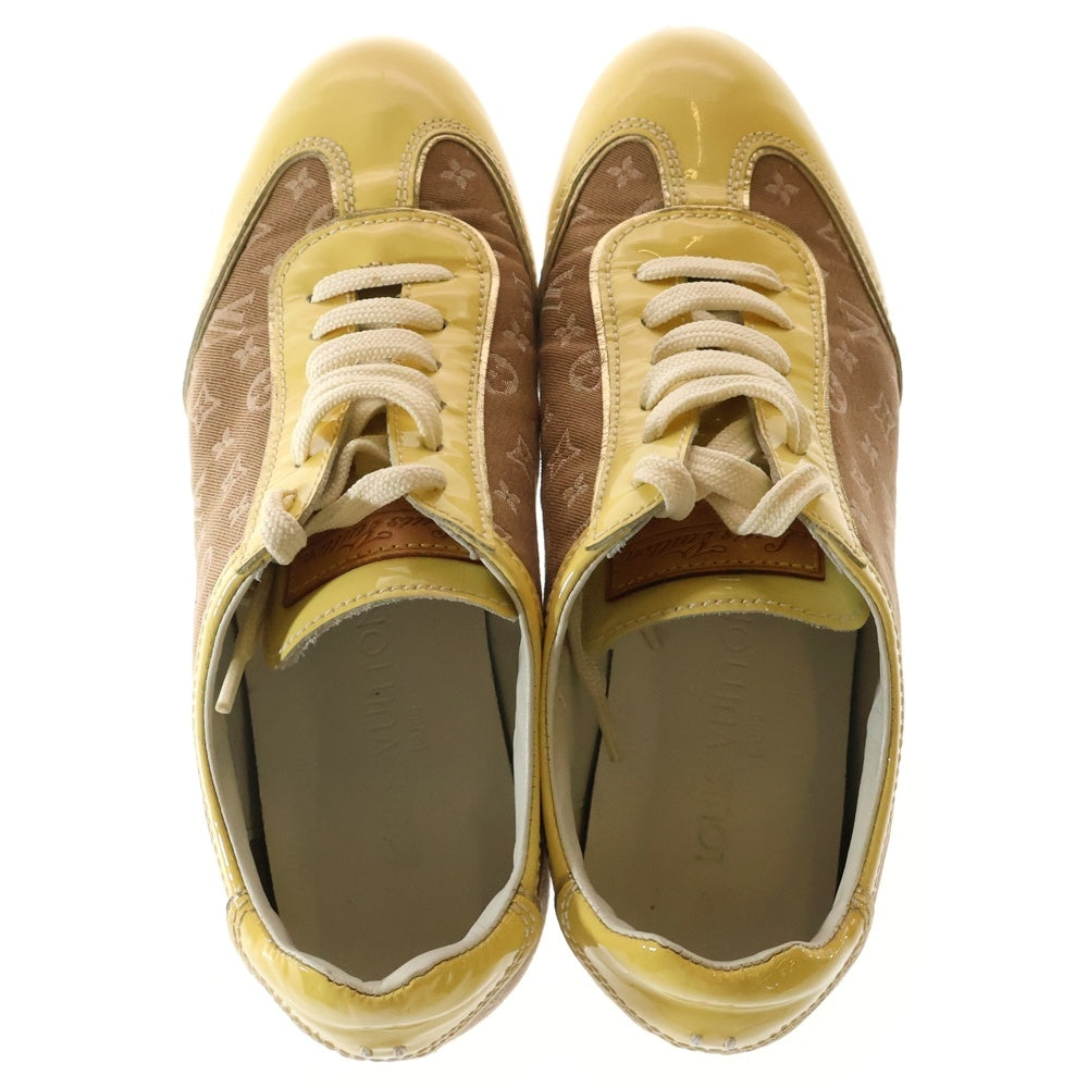 【極美品】ルイヴィトンLOUIS VUITTON イエロー ベージュ サンダル LOUIS VUITTON(ルイヴィトン) パテントレザー キャンバス