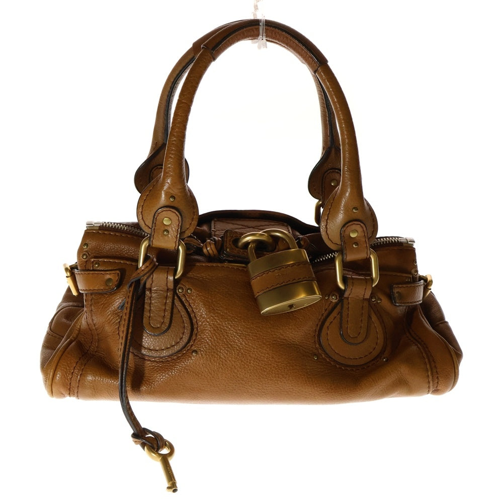 Chloe(クロエ) パディントン ハンドバッグ ボストンバッグ キャメル ブラウン ゴールド金具 レザー