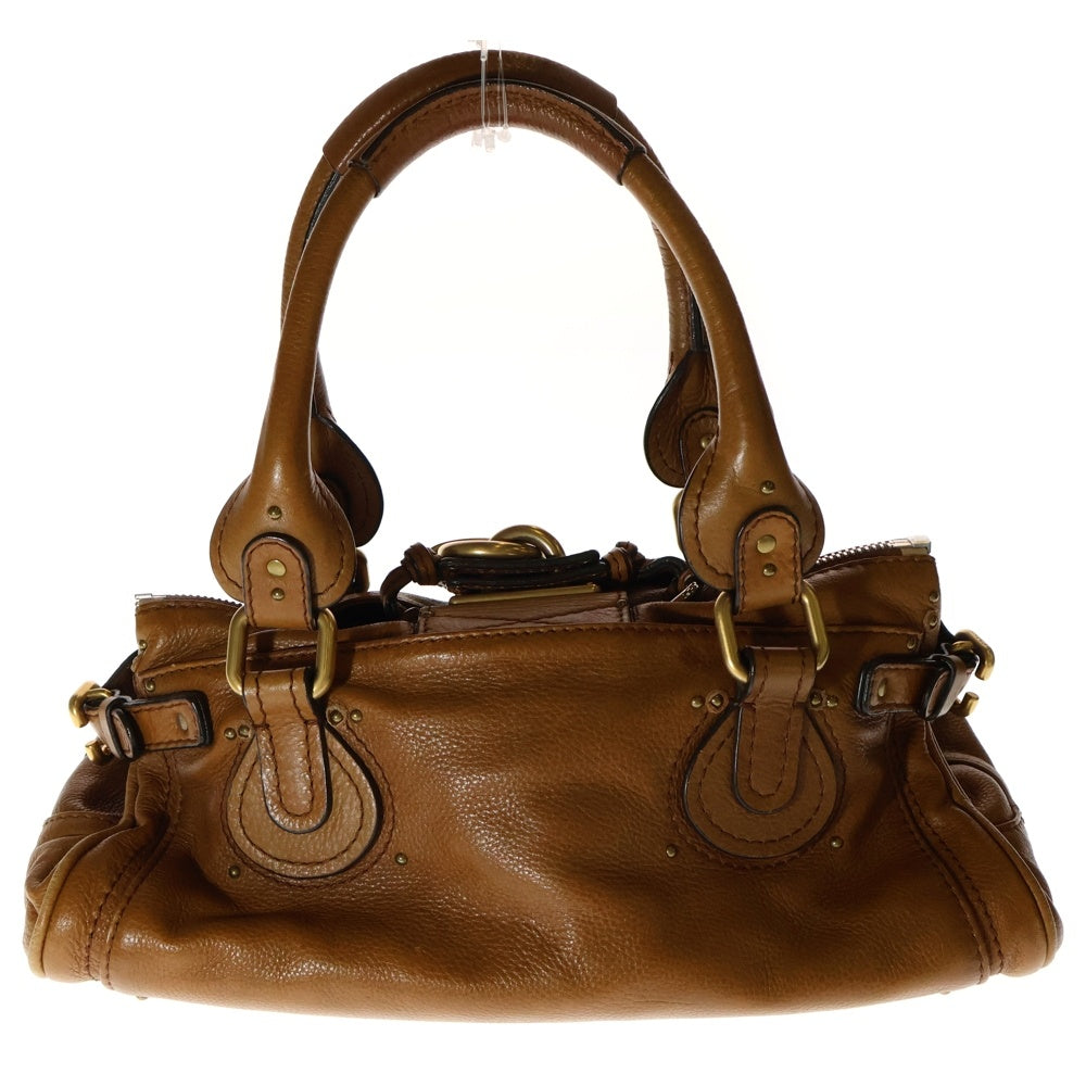 Chloe(クロエ) パディントン ハンドバッグ ボストンバッグ キャメル ブラウン ゴールド金具 レザー