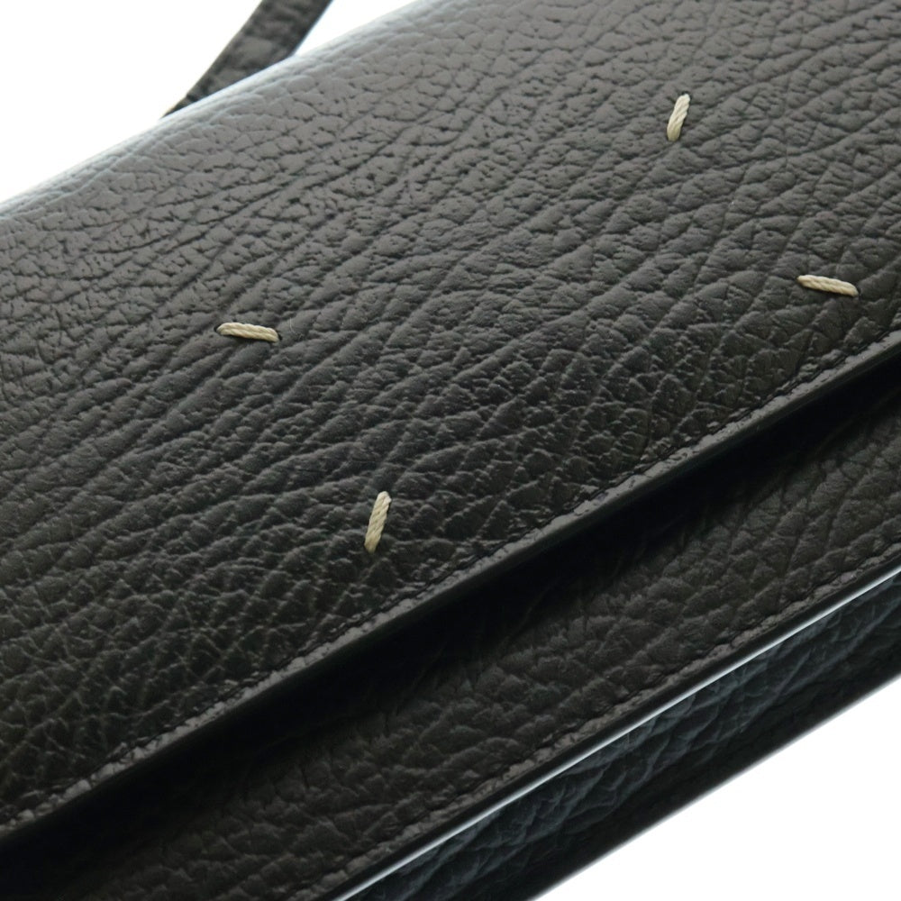 Maison Margiela 1(メゾンマルジェラ) チェーンウォレット ロングウォレット ショルダーウォレット ショルダーバッグ ブラック シルバー金具 レザー