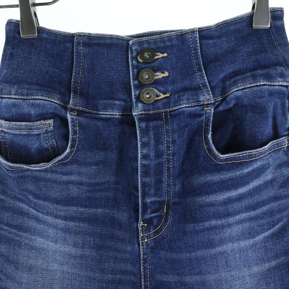 rienda(リエンダ) ウォッシュ加工 ハイライズ スリムスキニー ストレッチ デニムパンツ ジーンズ インディゴ レディース