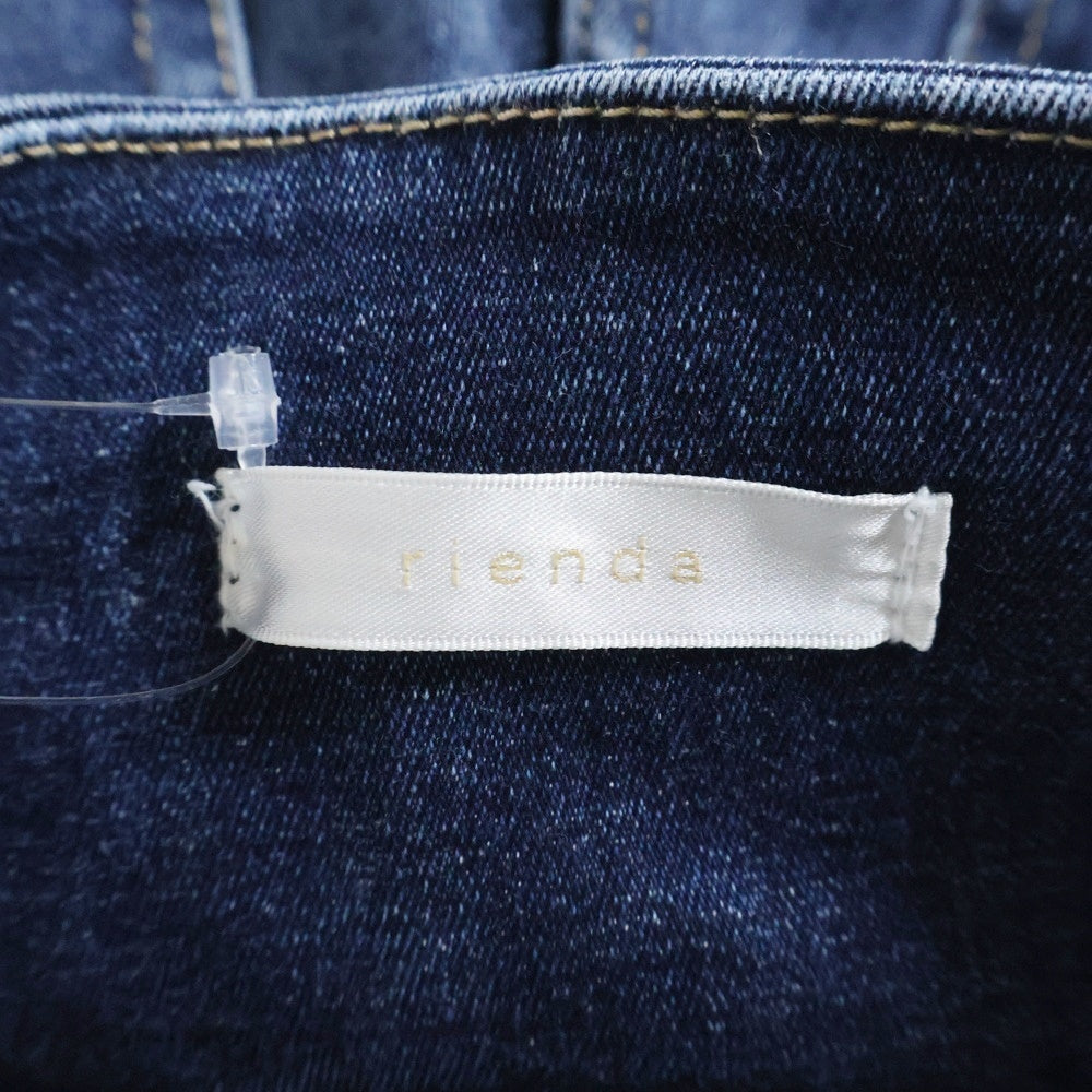 rienda(リエンダ) ウォッシュ加工 ハイライズ スリムスキニー ストレッチ デニムパンツ ジーンズ インディゴ レディース
