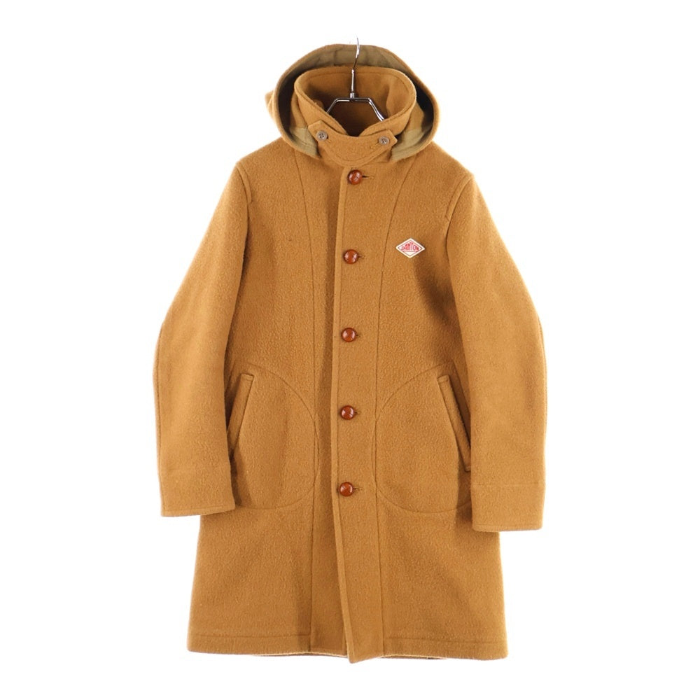 DANTON(ダントン) ロゴワッペン付 フーデッドウールコート キャメル