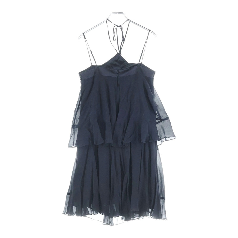 GRACE CONTINENTAL(グレースコンチネンタル) スパンコール/ビーズ装飾 ノースリーブワンピースドレス ブラック レディース