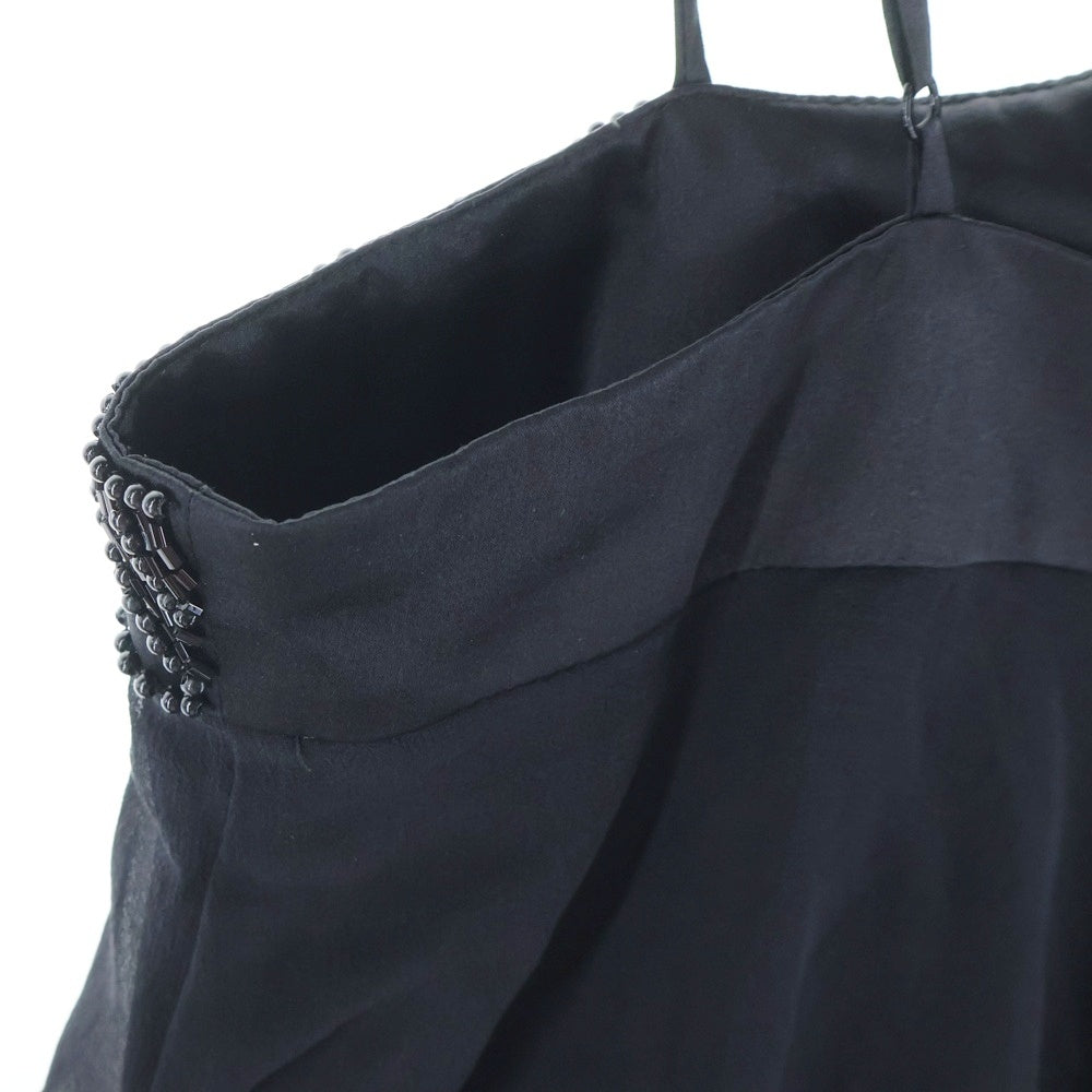 GRACE CONTINENTAL(グレースコンチネンタル) スパンコール/ビーズ装飾 ノースリーブワンピースドレス ブラック レディース