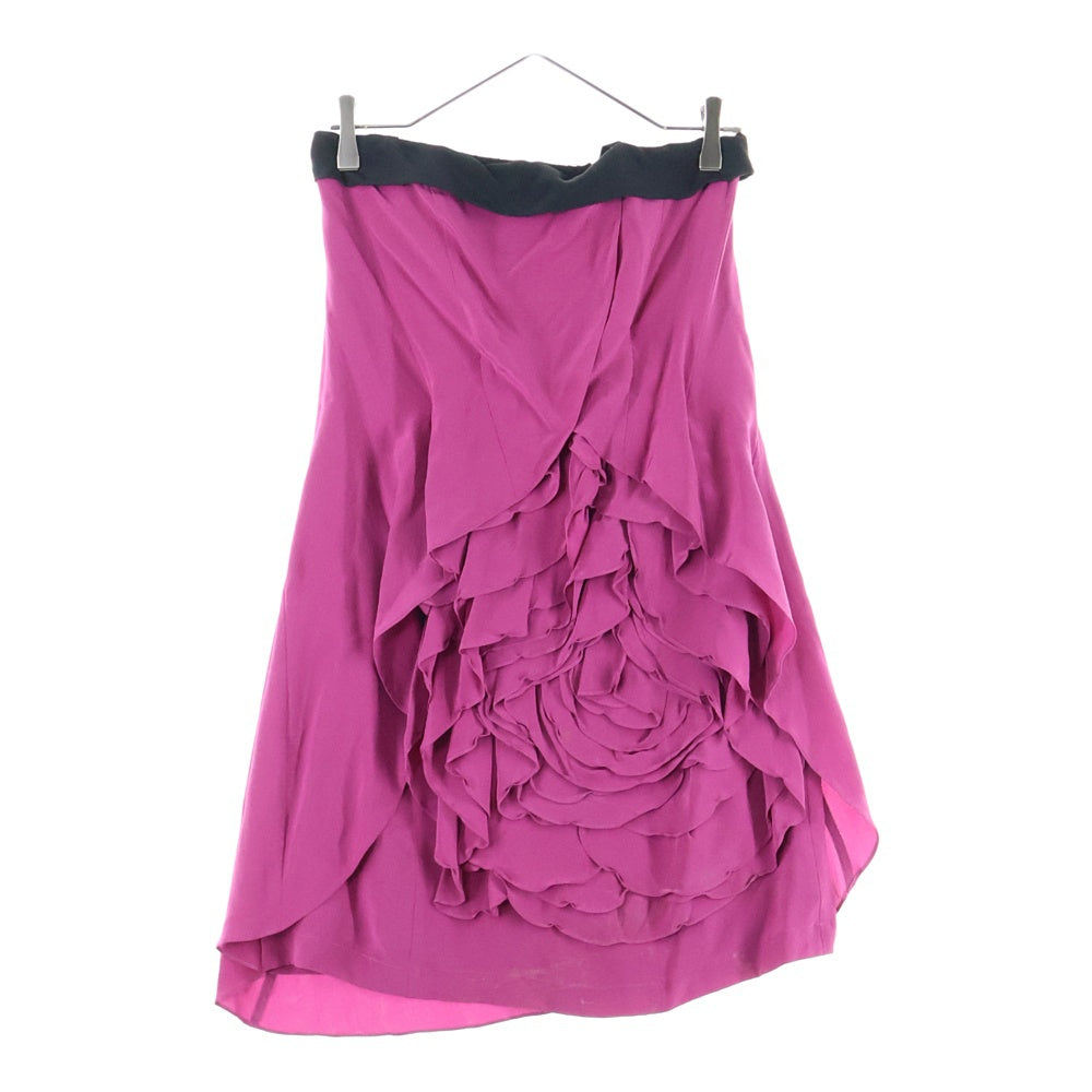 DIAGRAM(ダイアグラム) フリル ティアードデザイン キャミソール ドレス ワンピース パープル/ブラック レディース