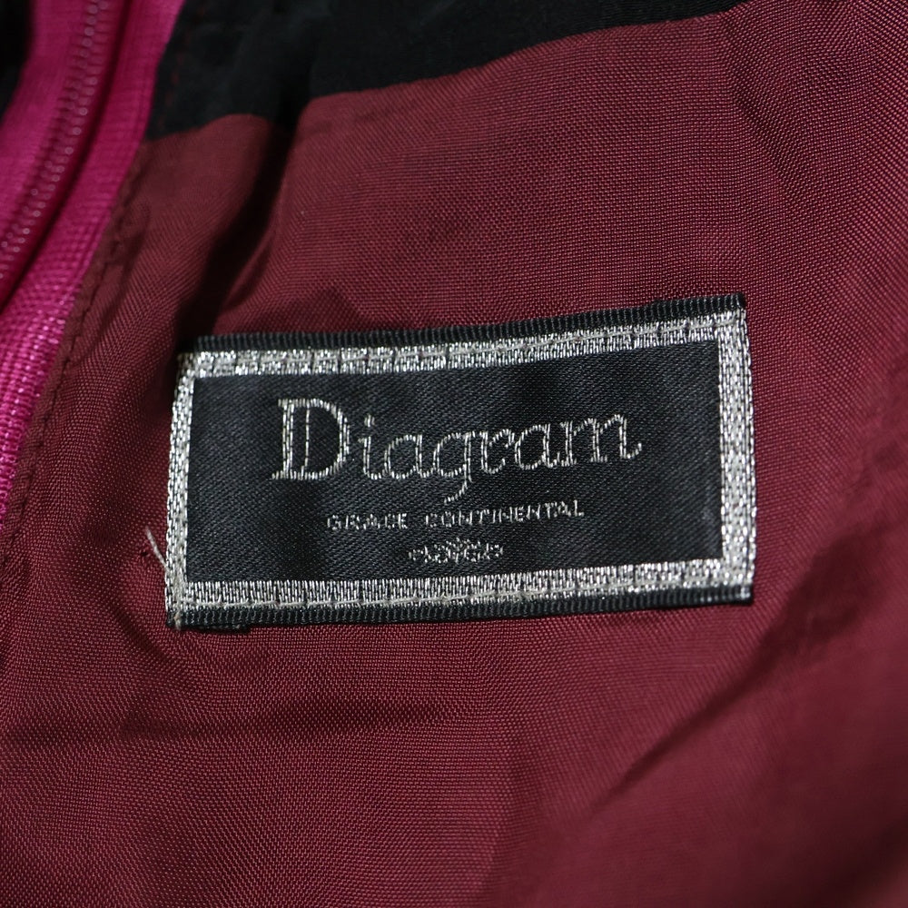 DIAGRAM(ダイアグラム) フリル ティアードデザイン キャミソール ドレス ワンピース パープル/ブラック レディース