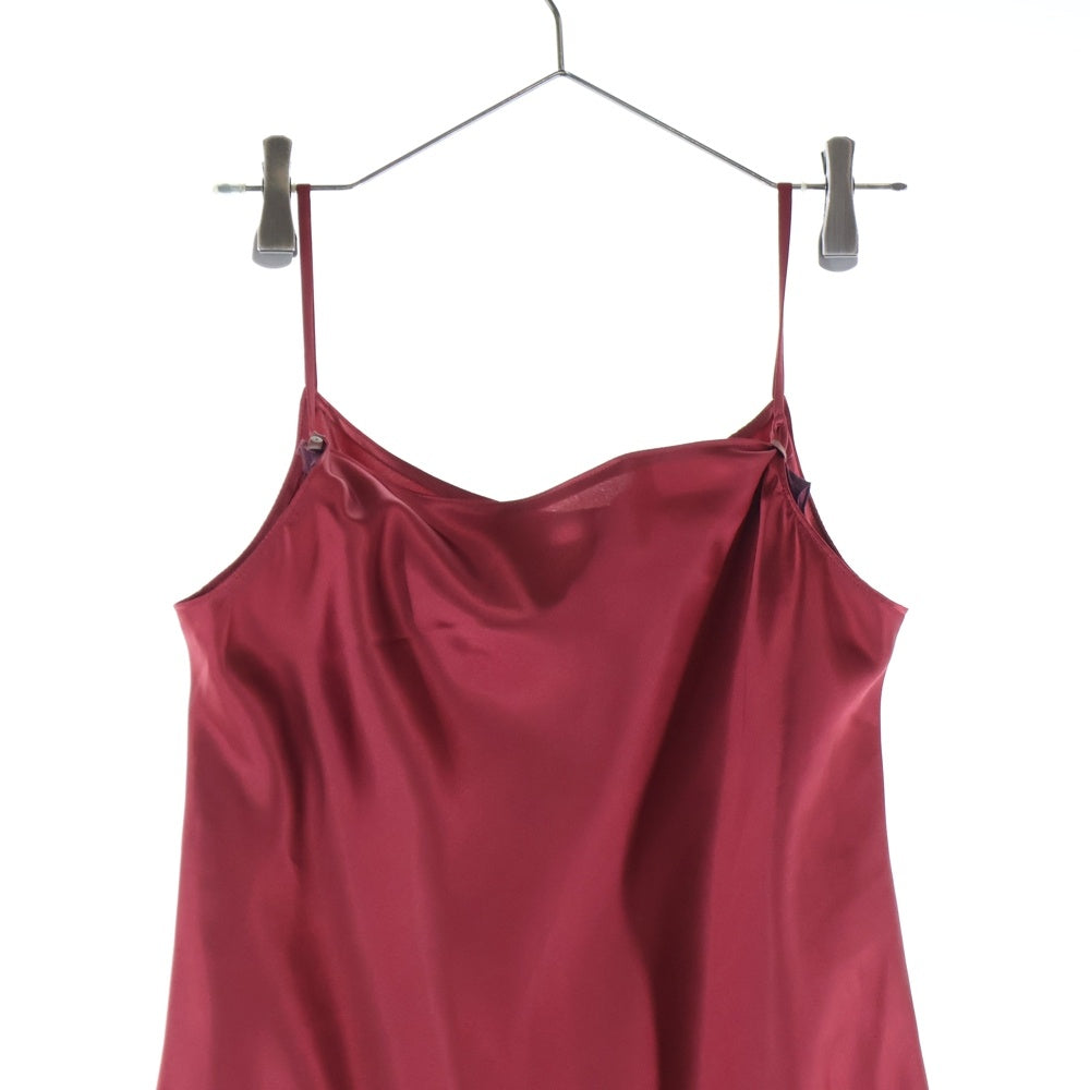 NO BRAND(ノーブランド) サテンドレスワンピース レッド