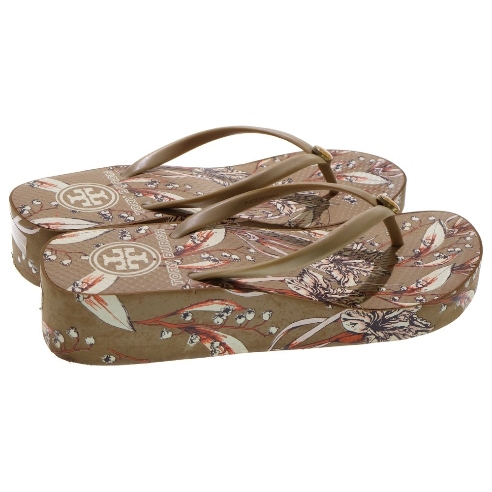 TORY BURCH(トリー バーチ) フラワープリント 総柄サンダル レディース ベージュ